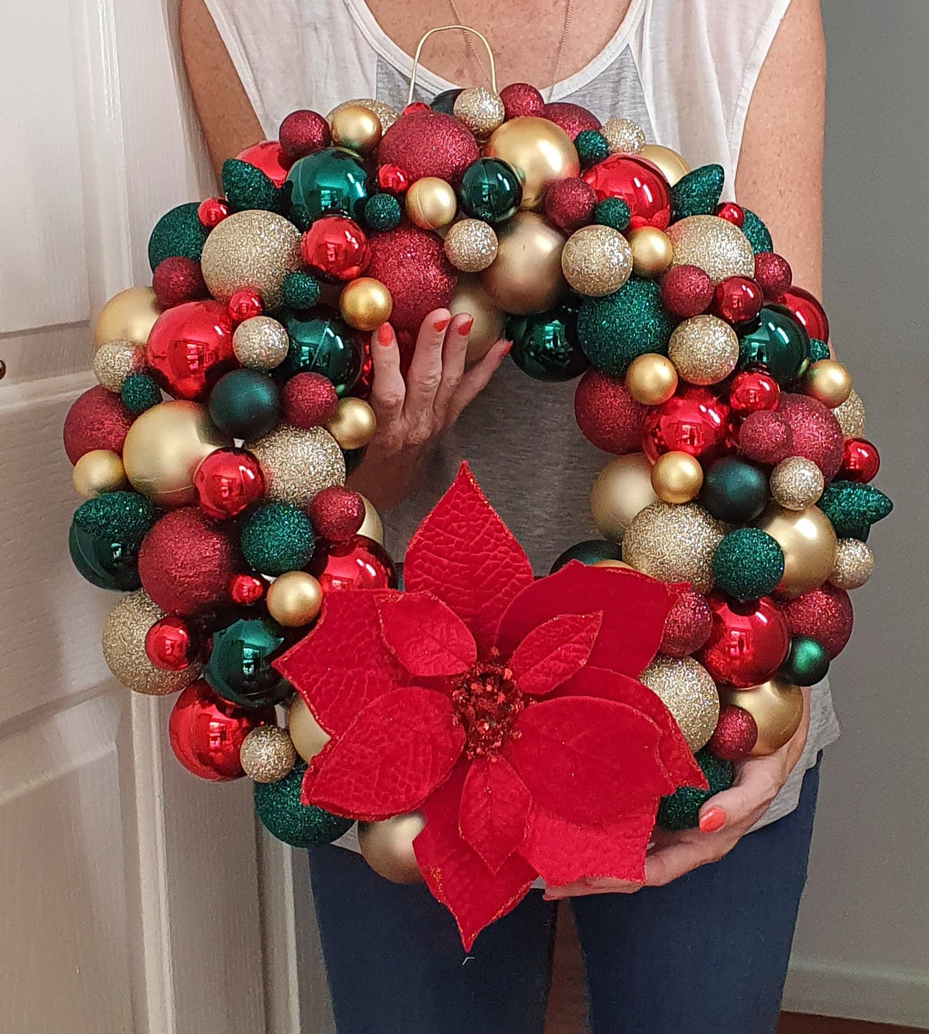 Large Christmas Bauble Wreath