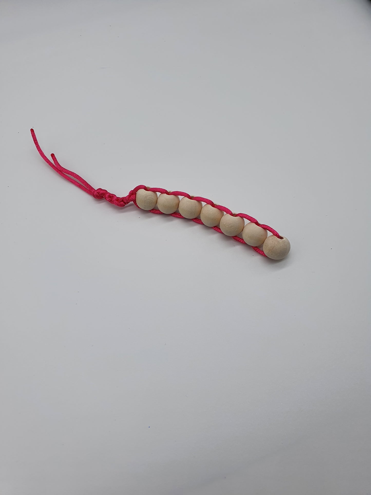 Smooth wood bead fidget toy