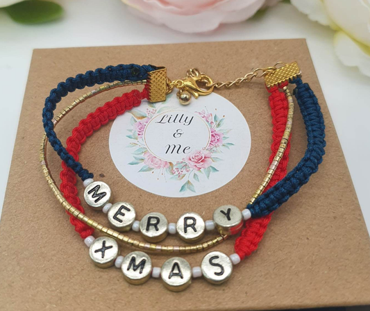 Lots of Christmas Wrap Bracelets