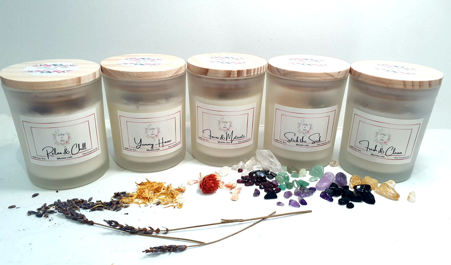 220ML Beautifully Scented Crystal Handmade Candles