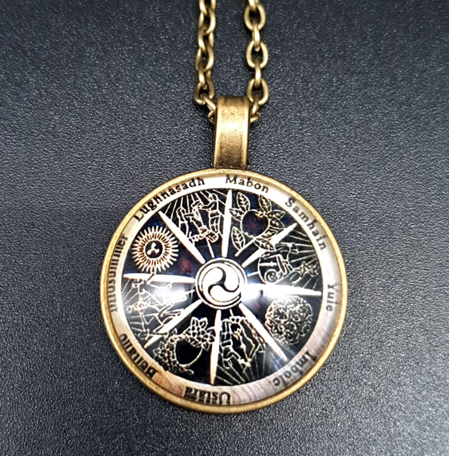 Wiccan Moon Calendar Necklace