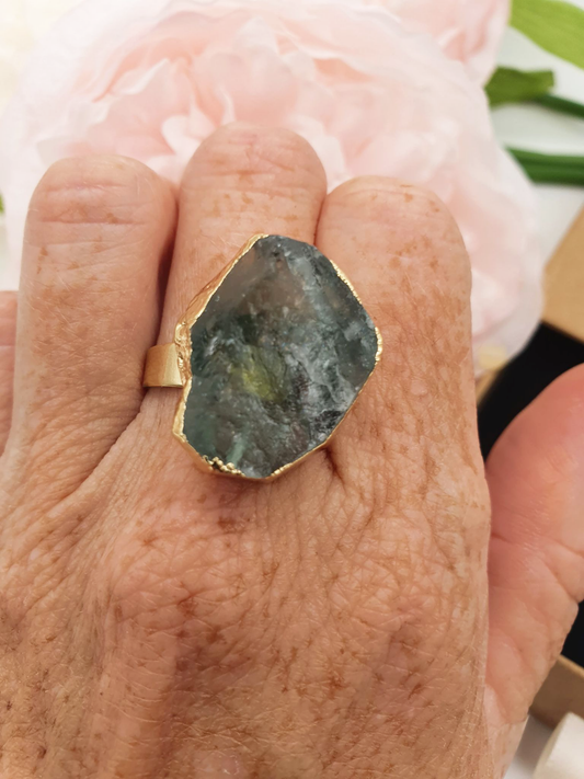 Rough Fluroite Ring