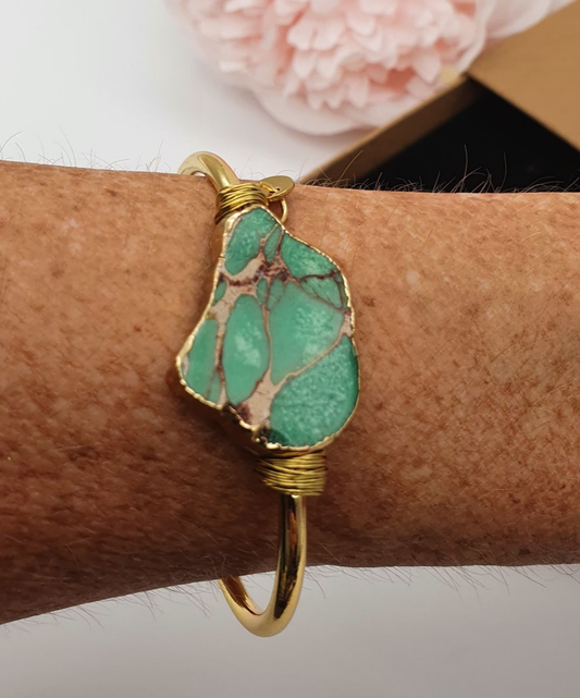 Green Jasper Bangle