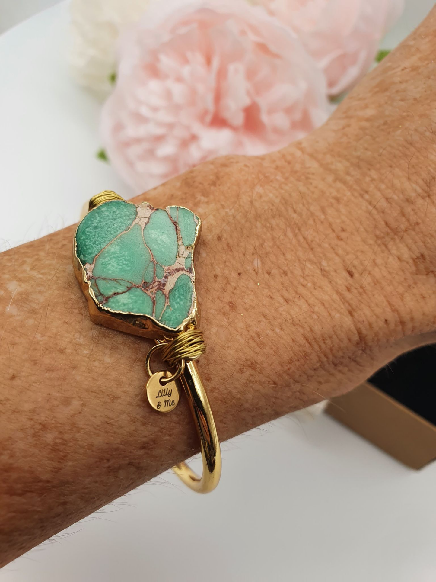 Green Jasper Bangle