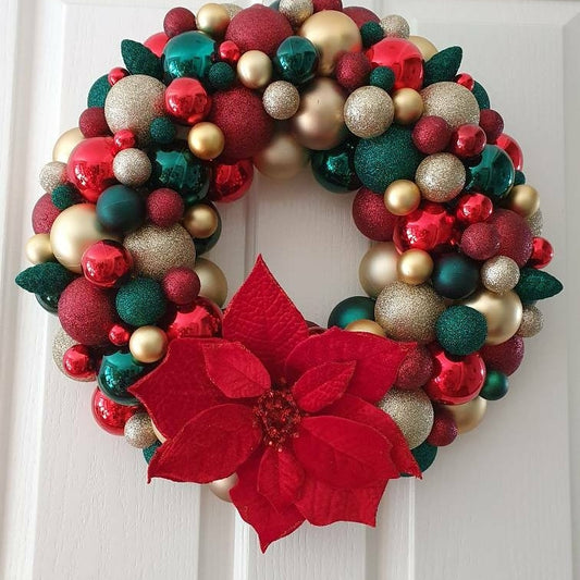 Large Christmas Bauble Wreath