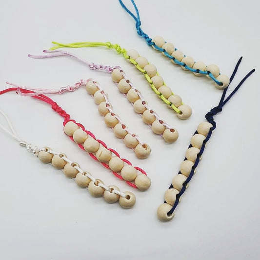 Smooth wood bead fidget toy