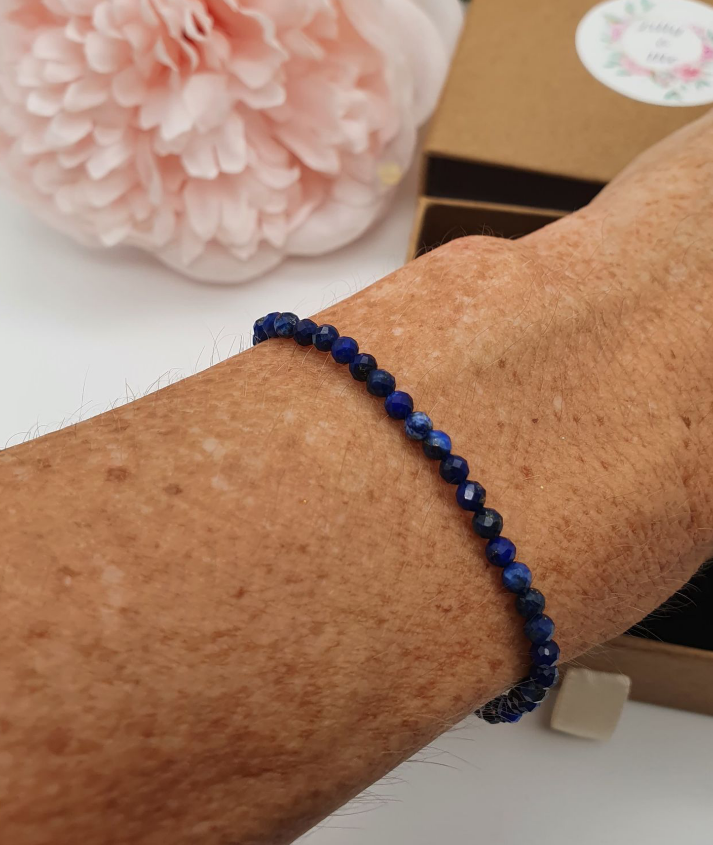 14kt Gold Lapis Bracelet
