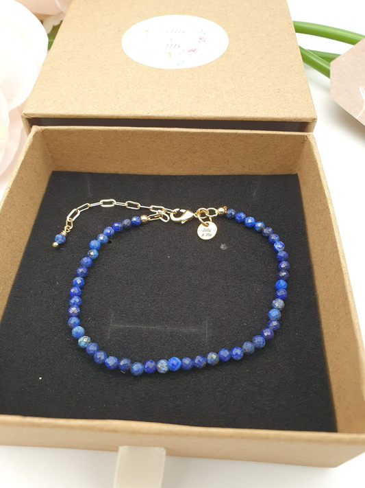 14kt Gold Lapis Bracelet