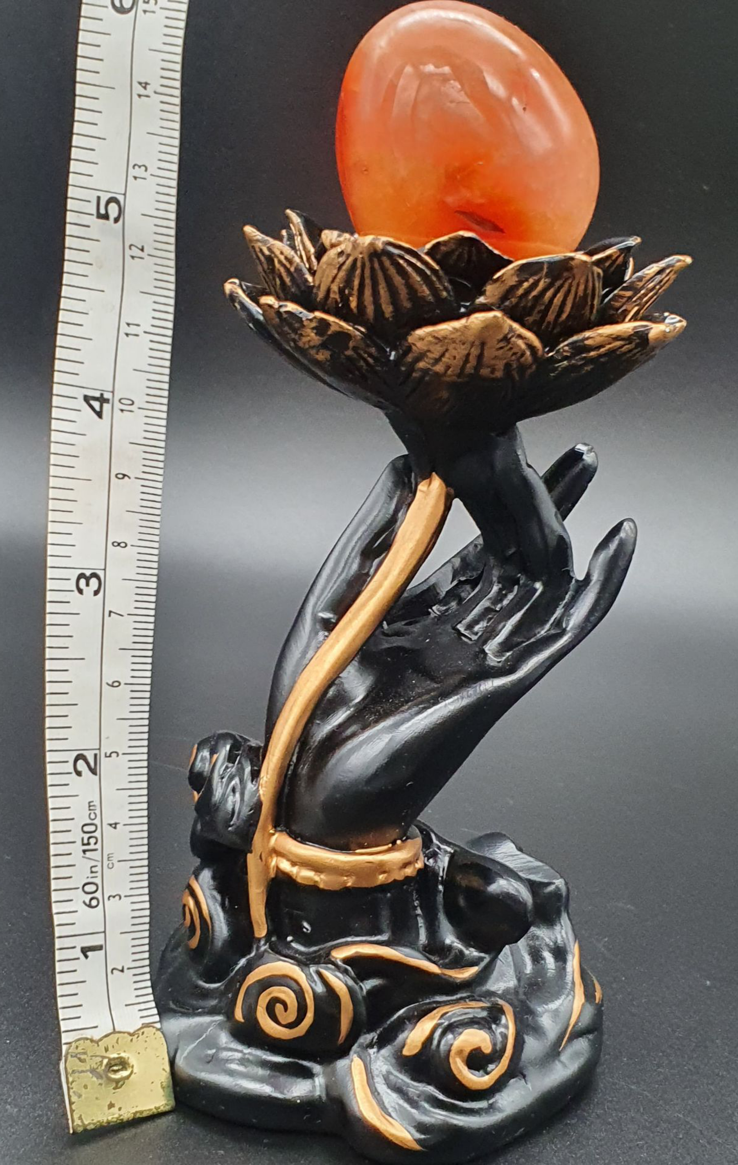 Lotus Hand Crystal Ball Stand