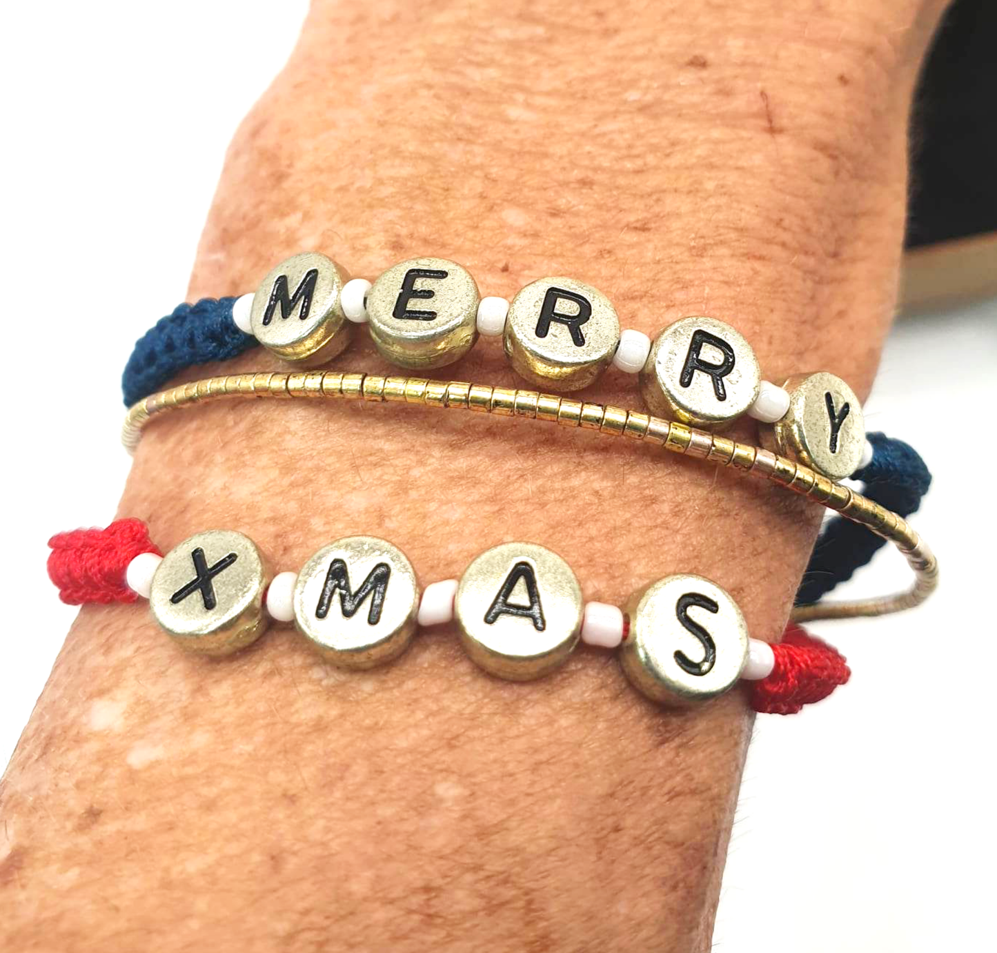 Lots of Christmas Wrap Bracelets
