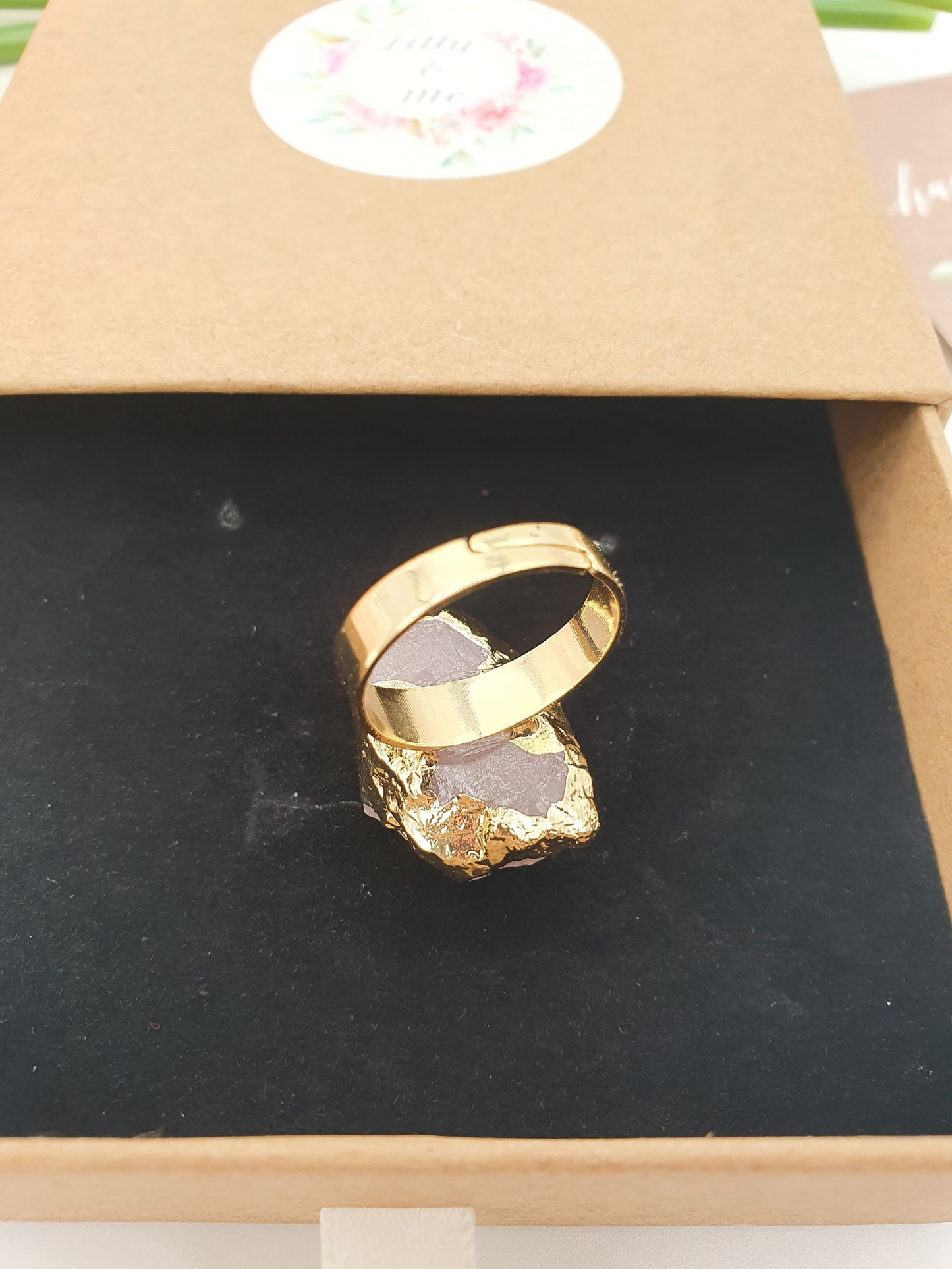 Rough Rose Quartz Ring