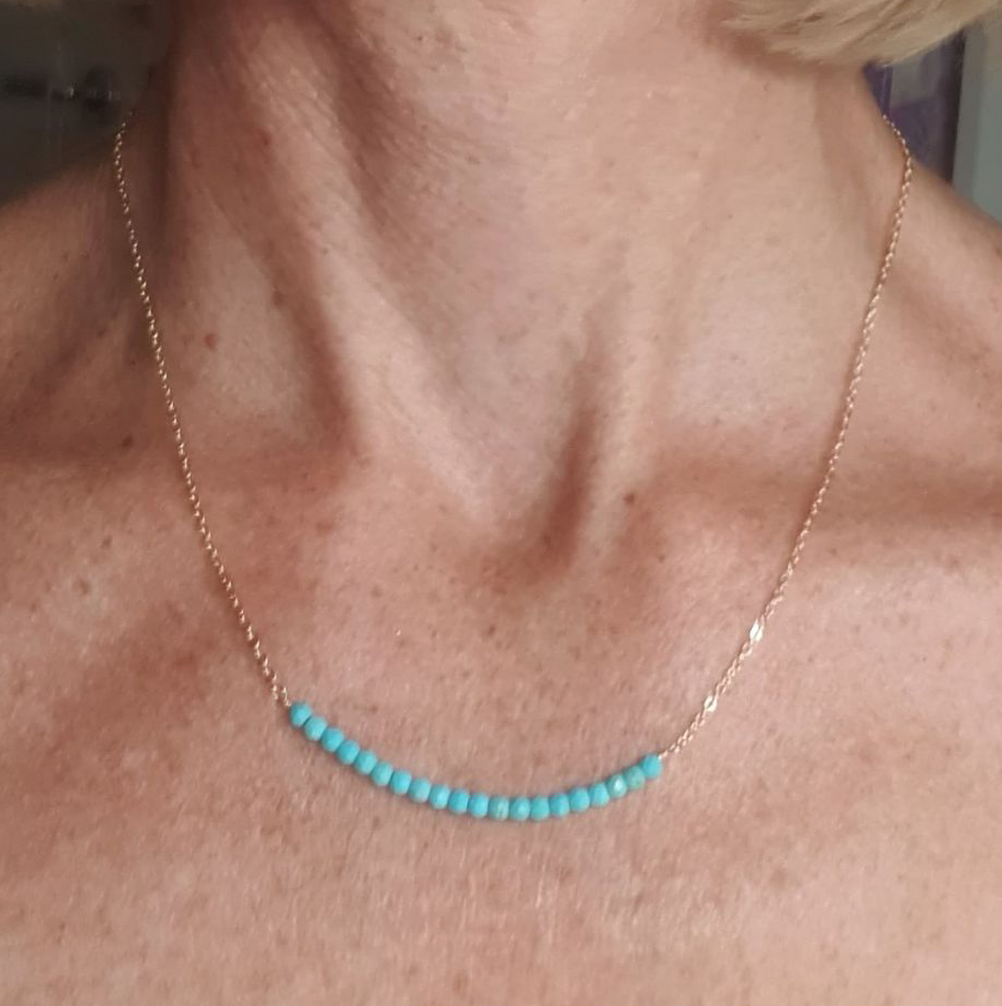 14kt Gold Turquoise Necklace