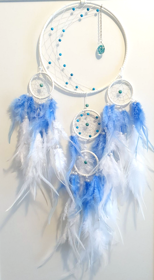 Blue and White Turquoise Dreamcatcher