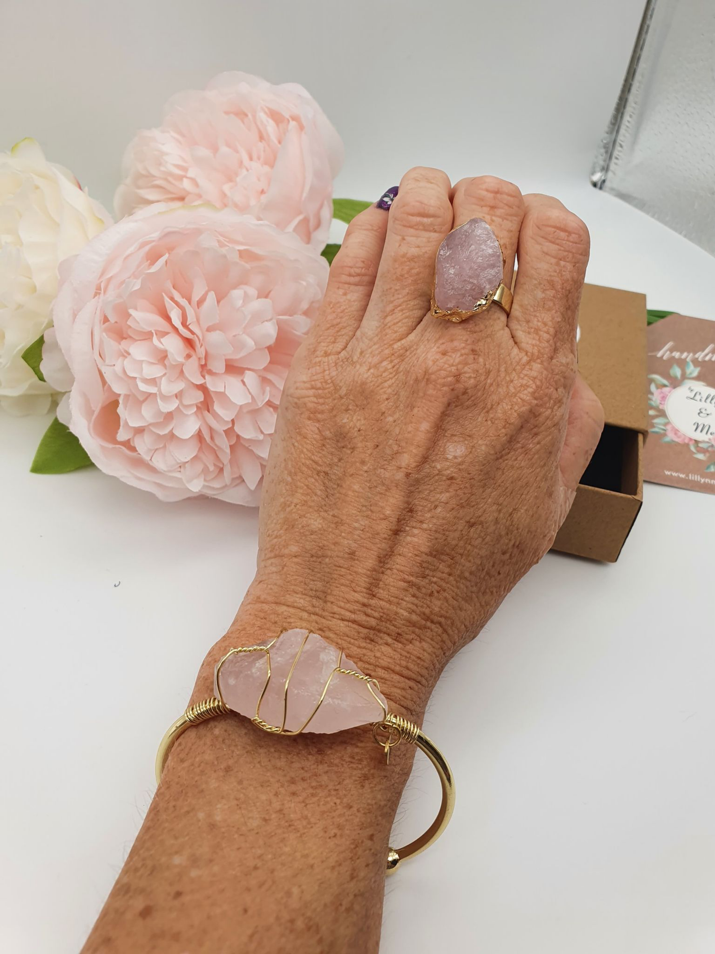 Rose Quartz Bangle