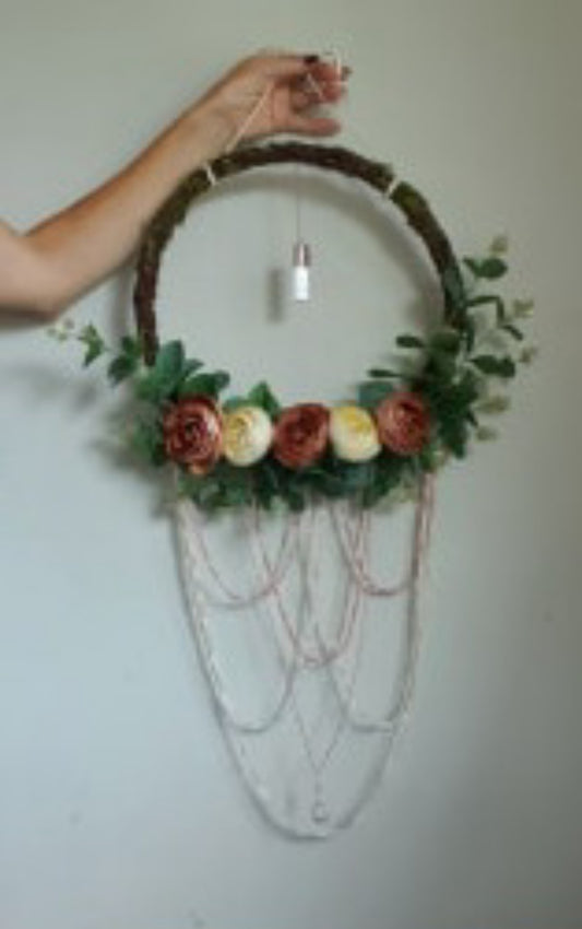 Stunning Rose and Crystal Wreath